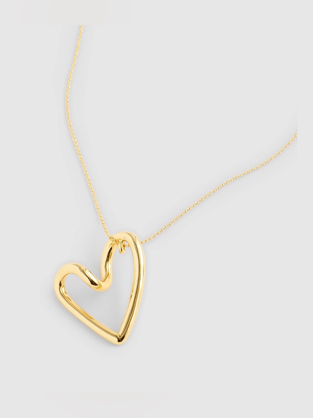 Madewell Looped Heart Pendant Necklace Gold tone